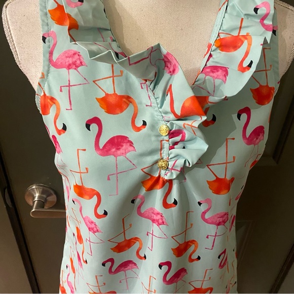 Mud Pie Women’s Top Flamingo New With Tags Size XS - Picture 4 of 12